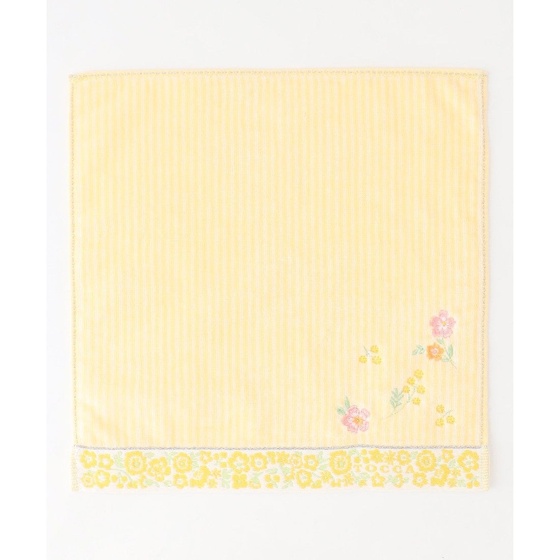 TOCCA STRIPE FLOWER TOWELCHIEF タオルハンカチ （イエロー系） -靴 