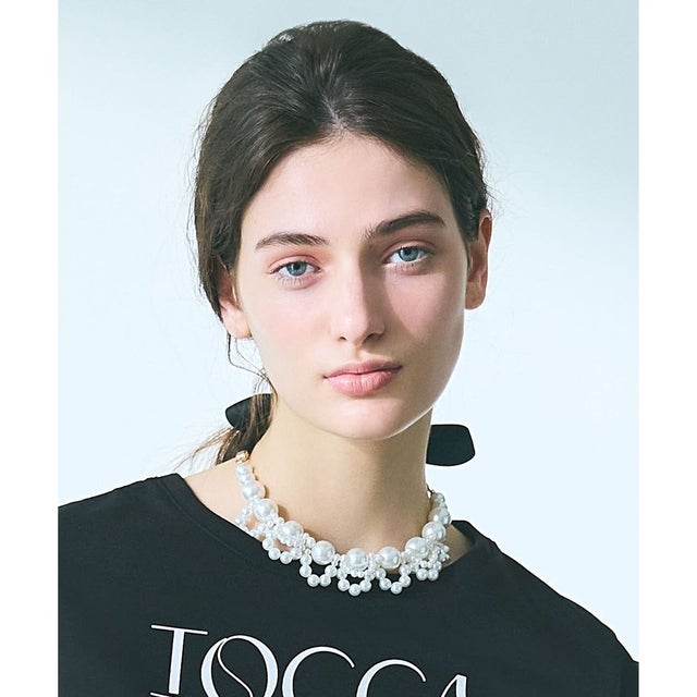 LACE PEARL NECKLACE ネックレス （ホワイト系）