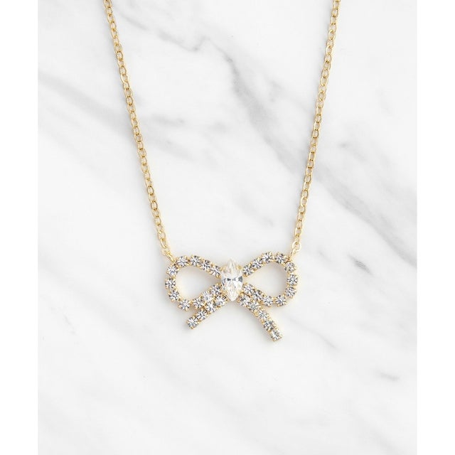 GLITTER RIBBIN NECKLACE ネックレス （ゴールド×クリア系）