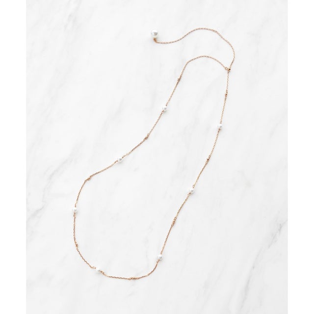 PEARL WALTZ LARIAT NECKLACE ネックレス （ローズ系）