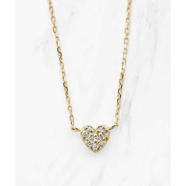 【WEB限定】FULL OF LOVE NECKLACE K10 ダイヤモンド ネックレス （ゴールド系）