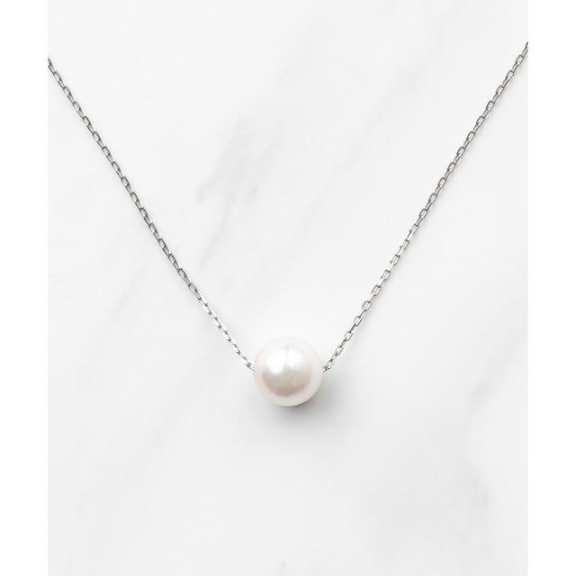 【WEB限定】PRECIOUS PEARL NECKLACE プラチナ アコヤパール ネックレス （プラチナ系）