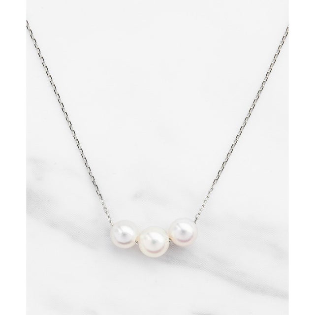 【WEB限定】PRECIOUS FRILL PEARL NECKLACE プラチナ アコヤパール ネックレス （プラチナ系）