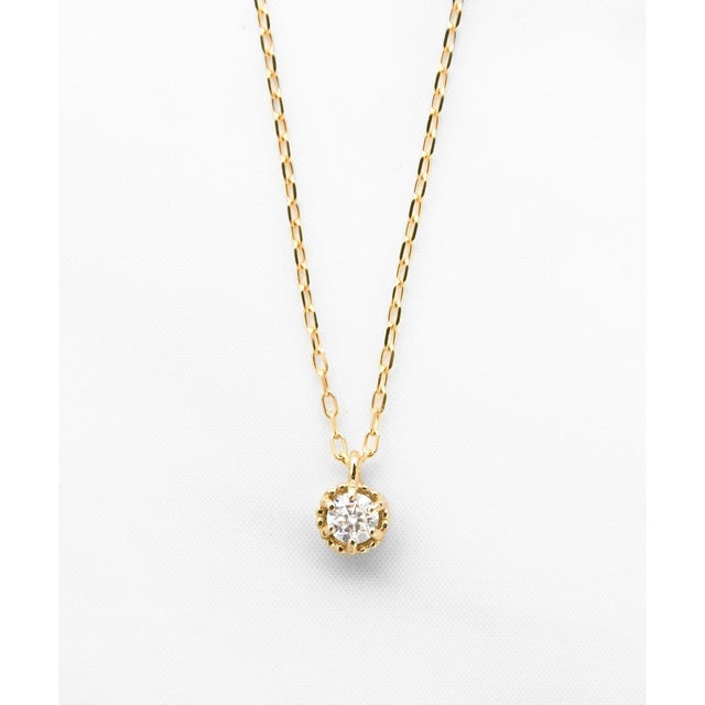 【WEB限定】FLORA K10 DIAMOND NECKLACE K10 ダイヤモンド ネックレス （ゴールド系）