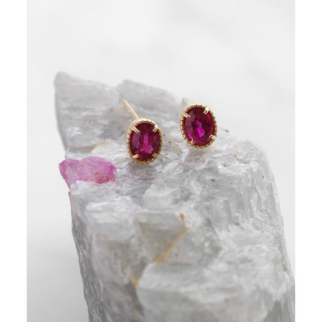 【WEB限定・数量限定】GRAVITY OF RED PIERCED EARRINGS K18 非加熱ルビー ピアス （レッド系）