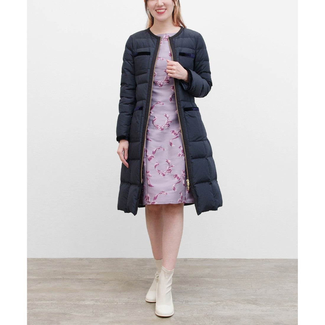 TOCCA COSMO NEW ロングダウンコート （ネイビー系） -ファッション 
