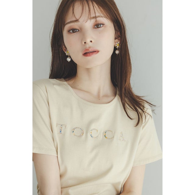 【洗える】TEXT LOGO TEE Tシャツ （ベージュ系）
