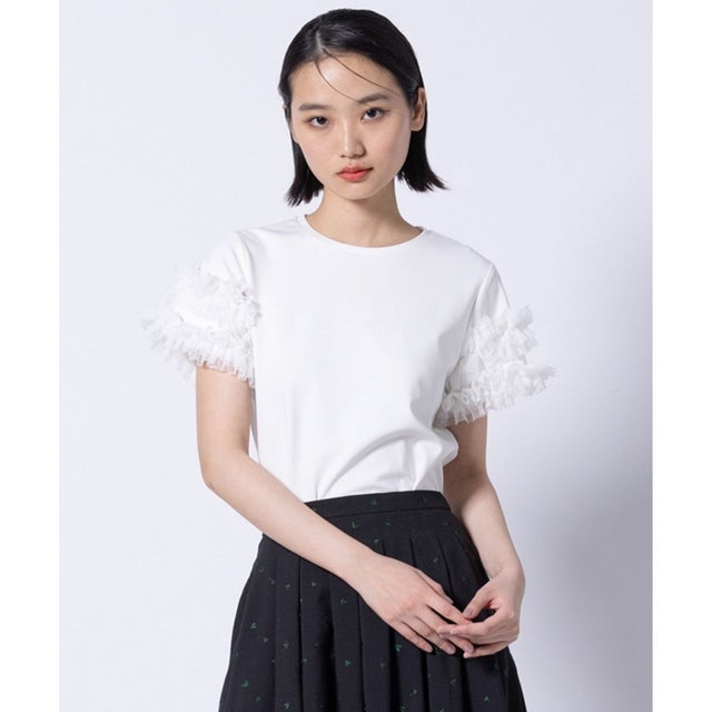 【星風まどかコラボ】【洗える・UVカット】DOT GARLAND Tシャツ （アイボリー系）