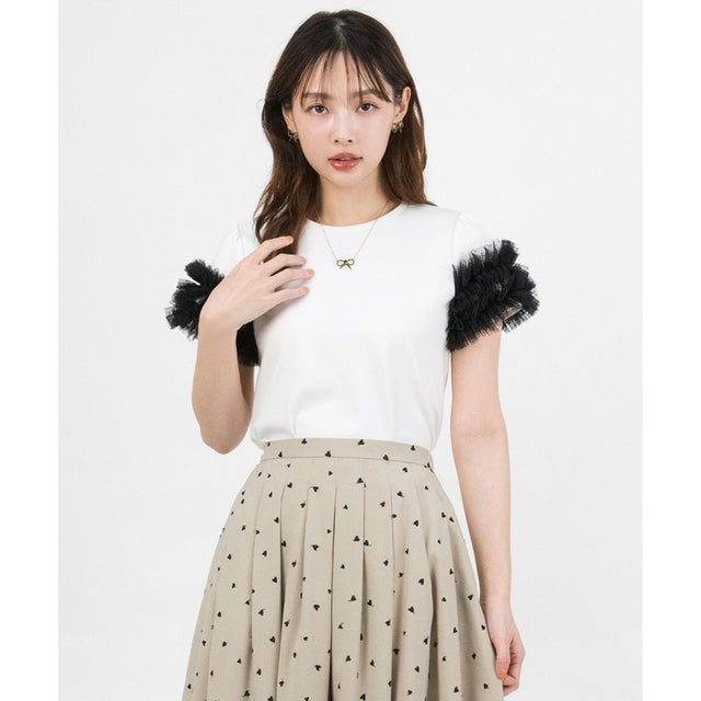【星風まどかコラボ】【洗える・UVカット】DOT GARLAND Tシャツ （アイボリー系5）