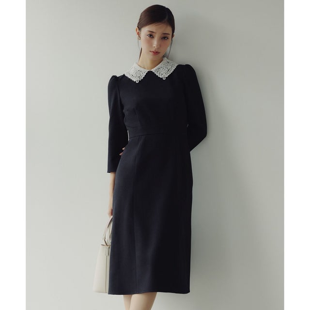 【八木アリサさん着用】【WEB限定カラーあり・消臭】SWEET TEA TIME LACE ドレス （ブラック系）