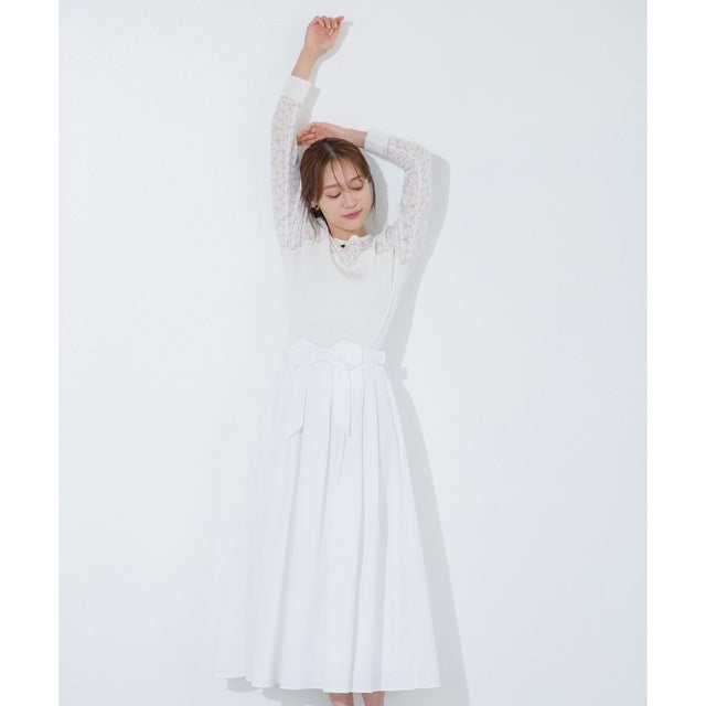 【chayさん着用】BLUSH CHARM SKIRT スカート （アイボリー系）