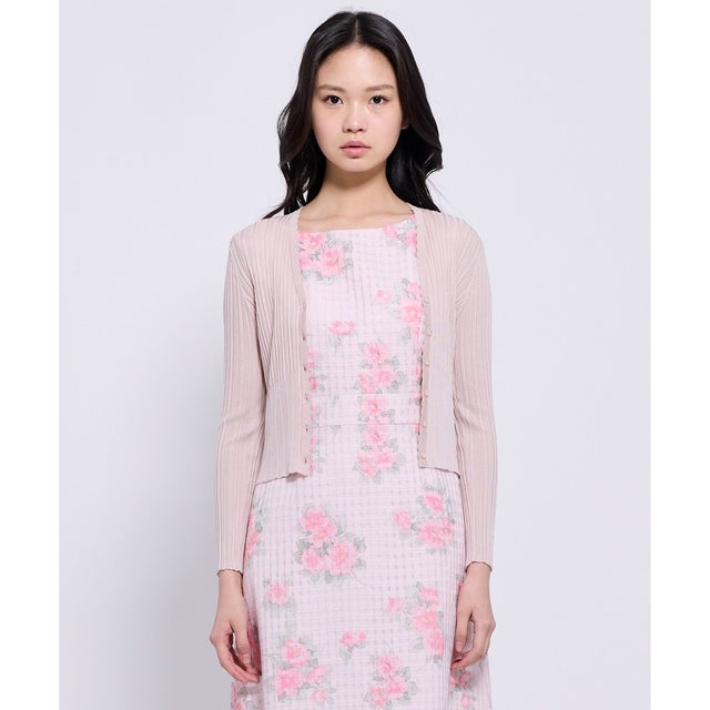 EYELET AJISAI カーディガン （ピンク系）