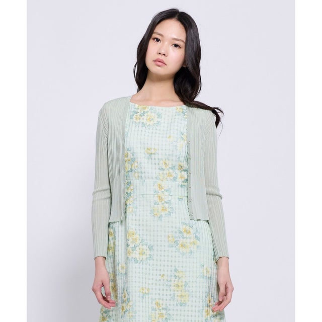 EYELET AJISAI カーディガン （ライトグリーン系）