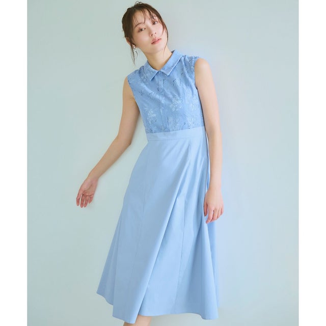 【星風まどかさん着用】VOILE SUCRE ドレス （サックスブルー系）