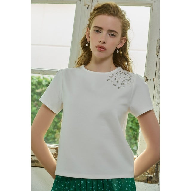 TWINKLE BIJOU Tシャツ （アイボリー系）