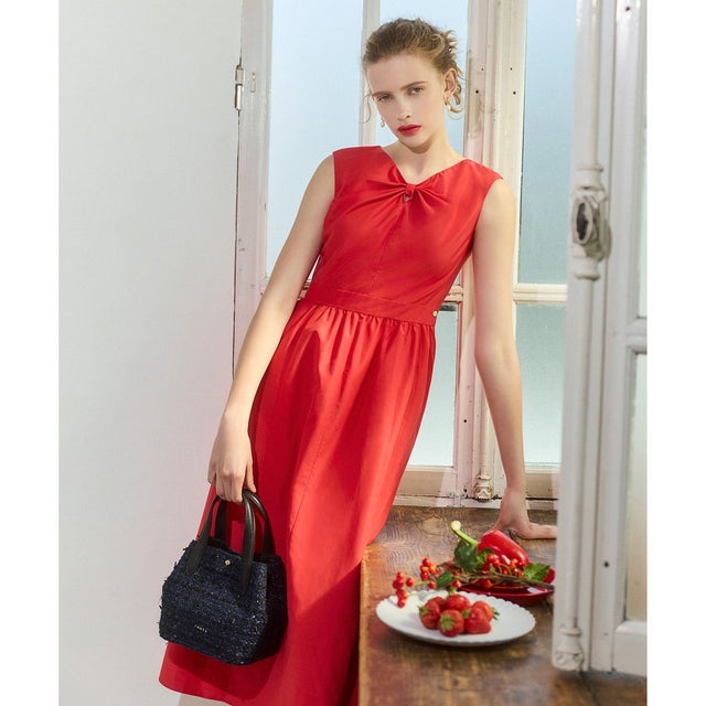 【WEB＆一部店舗限定カラーあり】RIBBON BOND DRESS ドレス （[WEB限定＆一部店舗限定]レッド系）