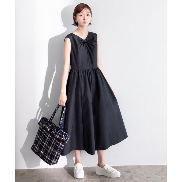 【WEB＆一部店舗限定カラーあり】RIBBON BOND DRESS ドレス （ブラック系）