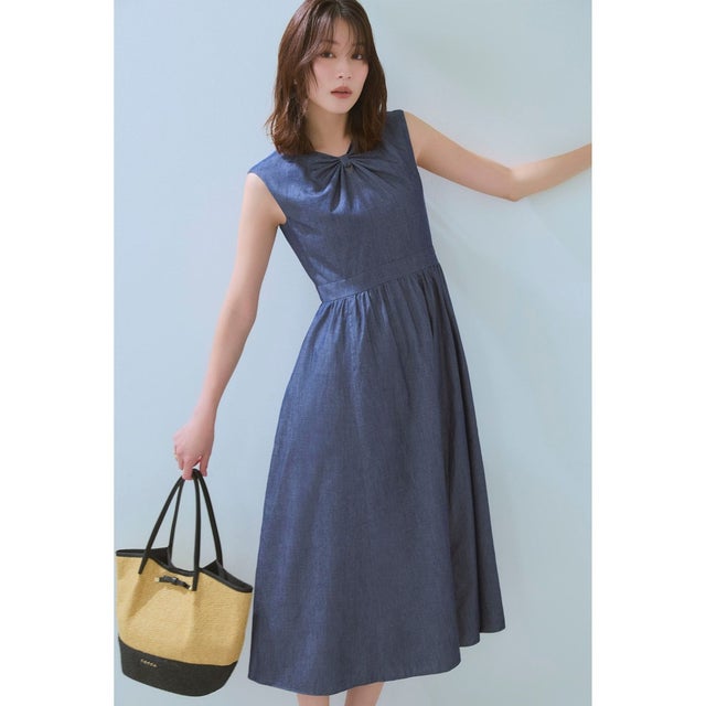 【WEB＆一部店舗限定カラーあり】RIBBON BOND DRESS ドレス （ネイビー系）