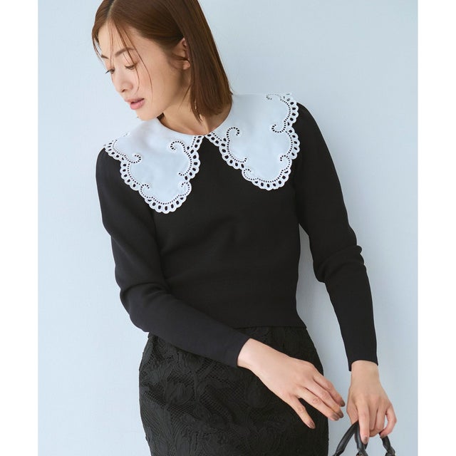 BIG COLLAR DREAM ニット （ブラック系）
