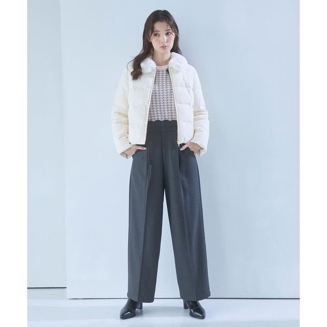 【高垣麗子さん着用】BABY SCALLOP PANTS パンツ （グレー系）