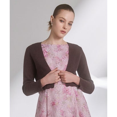 TOCCA RIBBON BIJOUX CASHMERE ボレロ （ブラウン系）｜詳細画像
