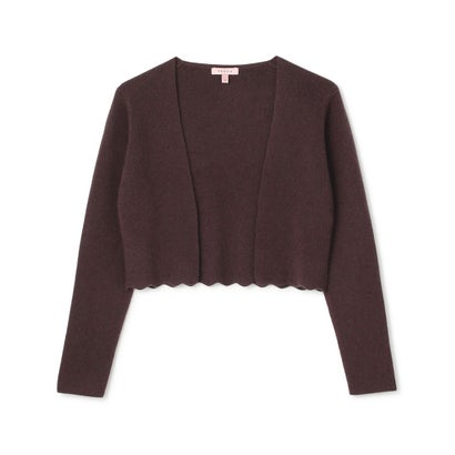 TOCCA RIBBON BIJOUX CASHMERE ボレロ （ワイン系）｜詳細画像