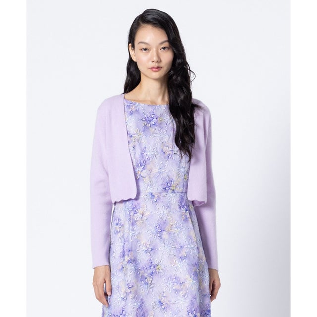 RIBBON BIJOUX CASHMERE ボレロ （ライラック系）