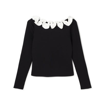 CHOUCHOU CREAM KNIT ニット （ブラック系）｜詳細画像