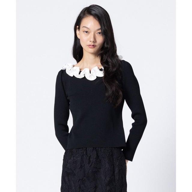 CHOUCHOU CREAM KNIT ニット （ブラック系5）