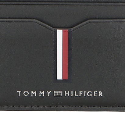 トミー ヒルフィガー TOMMY HILFIGER コープストライプカードホルダー （ブラック）｜詳細画像