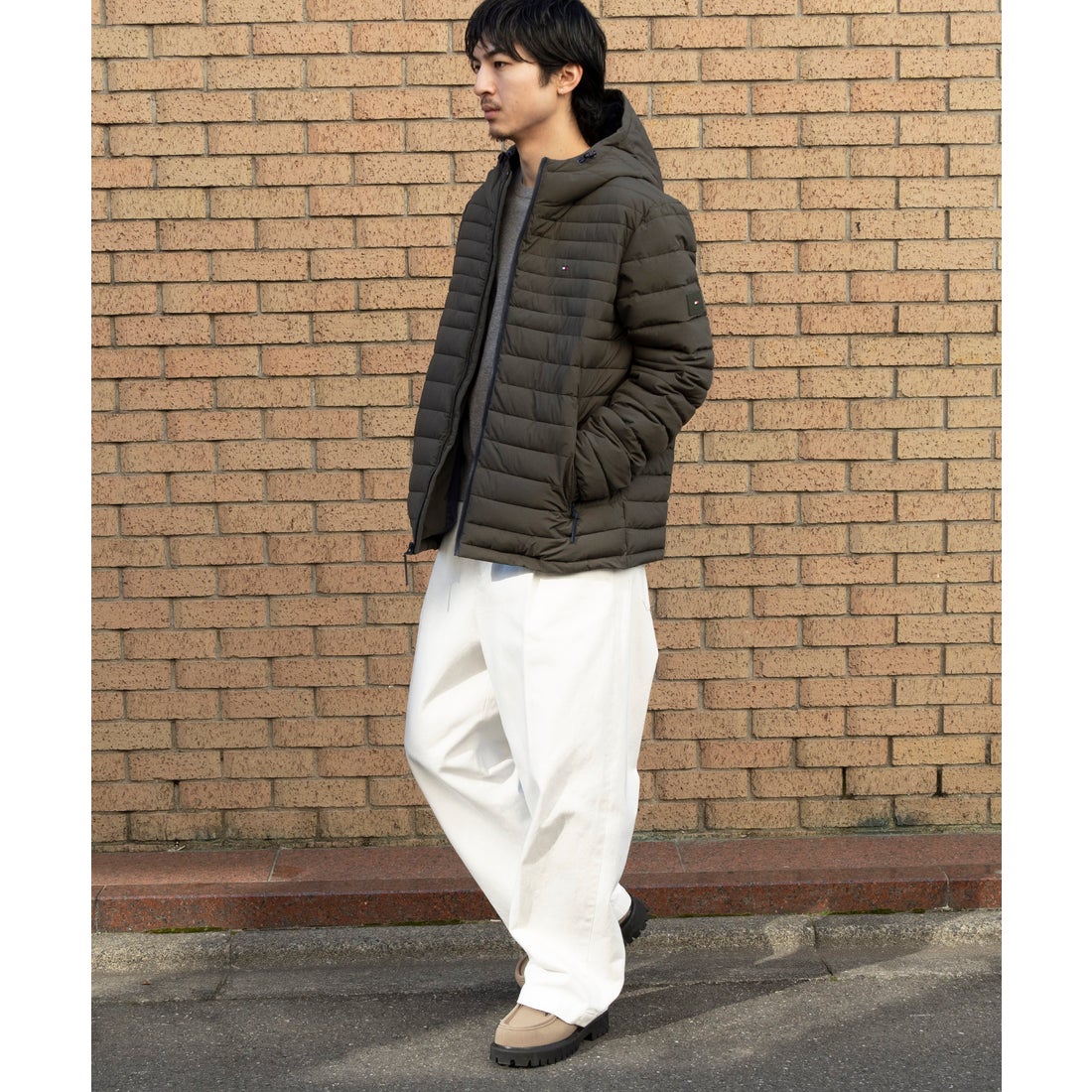 トミー ヒルフィガー TOMMY HILFIGER STRETCH POLY HOODED JACKET 
