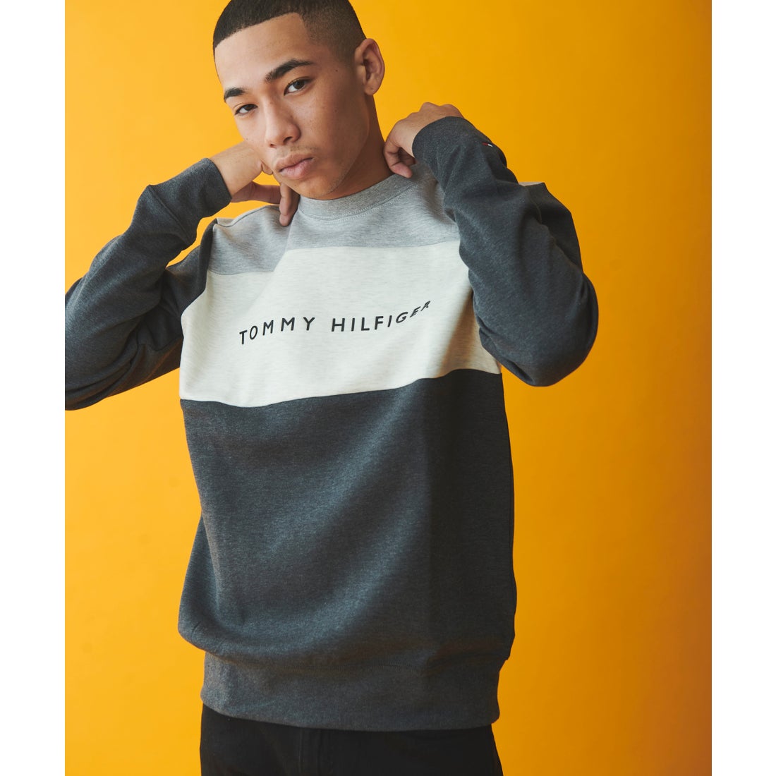 トミー ヒルフィガー TOMMY HILFIGER カラーブロックスウェット 