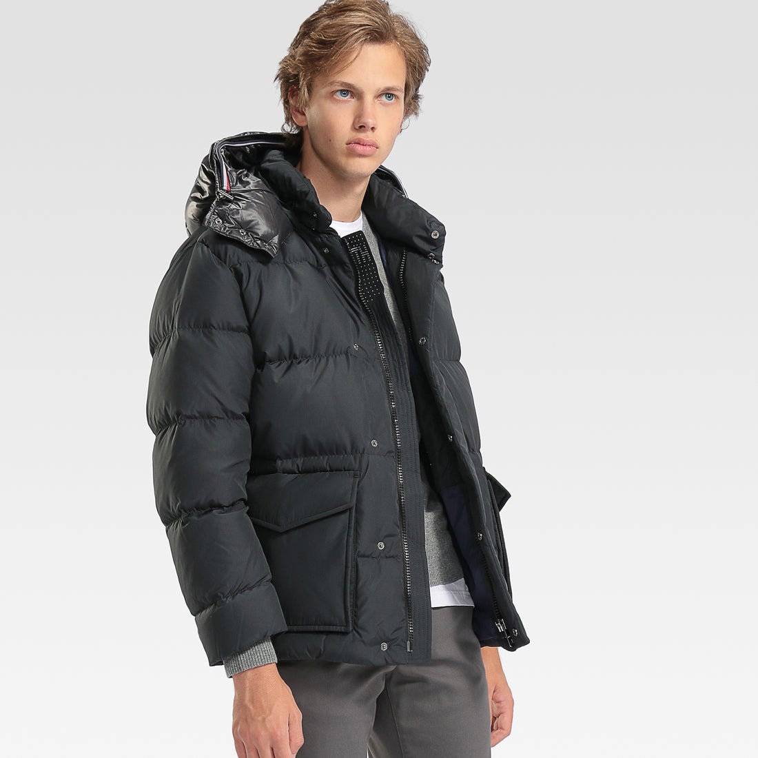 トミー ヒルフィガー TOMMY HILFIGER ダウンフーデッドボンバー 