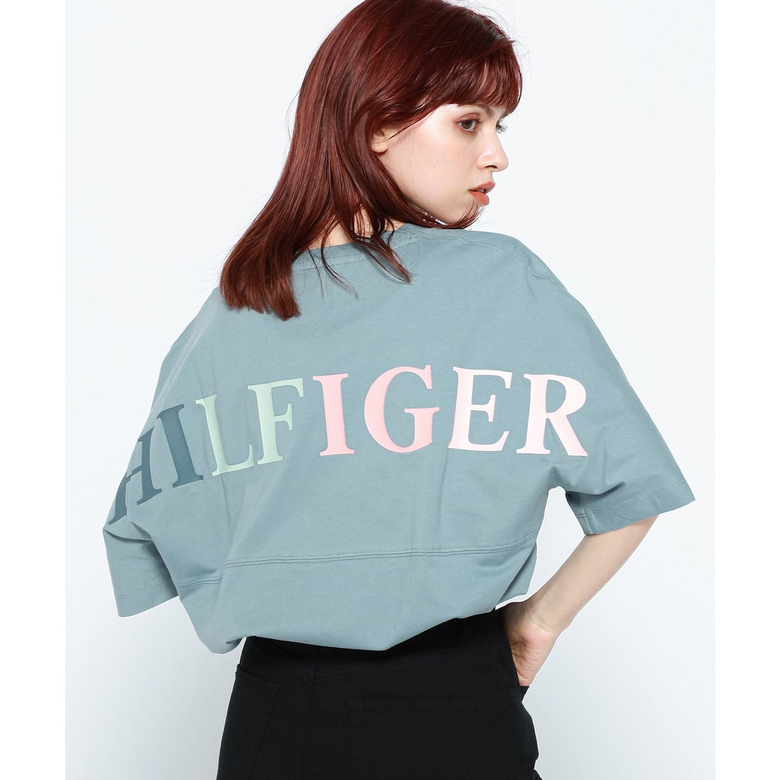 トミーヒルフィガー TOMMY HILFIGER マルチカラーロゴカジュアルTシャツ （ブルー） -ファッション通販 FASHION WALKER