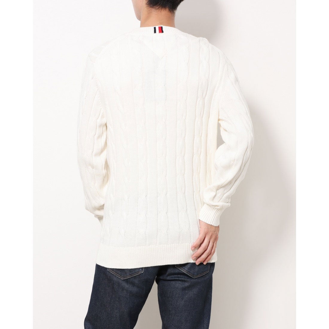 トミー ヒルフィガー TOMMY HILFIGER コットンカシミヤケーブル 