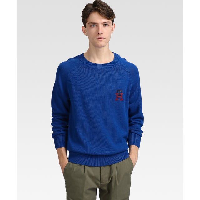 
                    モノグラムクルーネックセーター （ブルー）