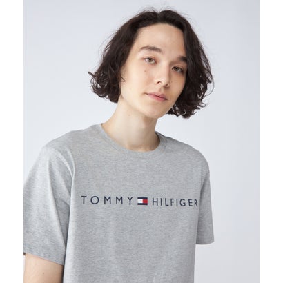 トミー ヒルフィガー TOMMY HILFIGER トミー ヒルフィガープリント半袖Tシャツ （グレー）｜詳細画像