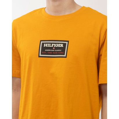 トミー ヒルフィガー TOMMY HILFIGER ラベルプリントTシャツ （オレンジ）｜詳細画像