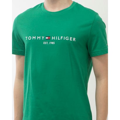 トミー ヒルフィガー TOMMY HILFIGER ベーシックロゴTシャツ （グリーン）｜詳細画像