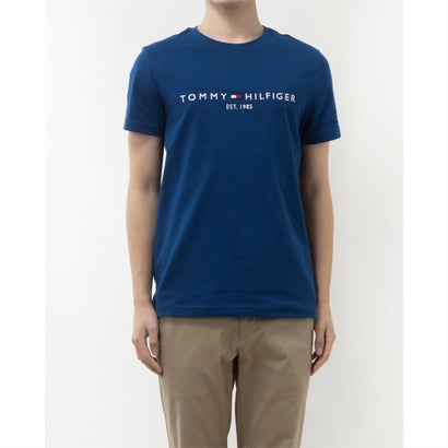 トミー ヒルフィガー TOMMY HILFIGER ベーシックロゴTシャツ （ブルー）｜詳細画像