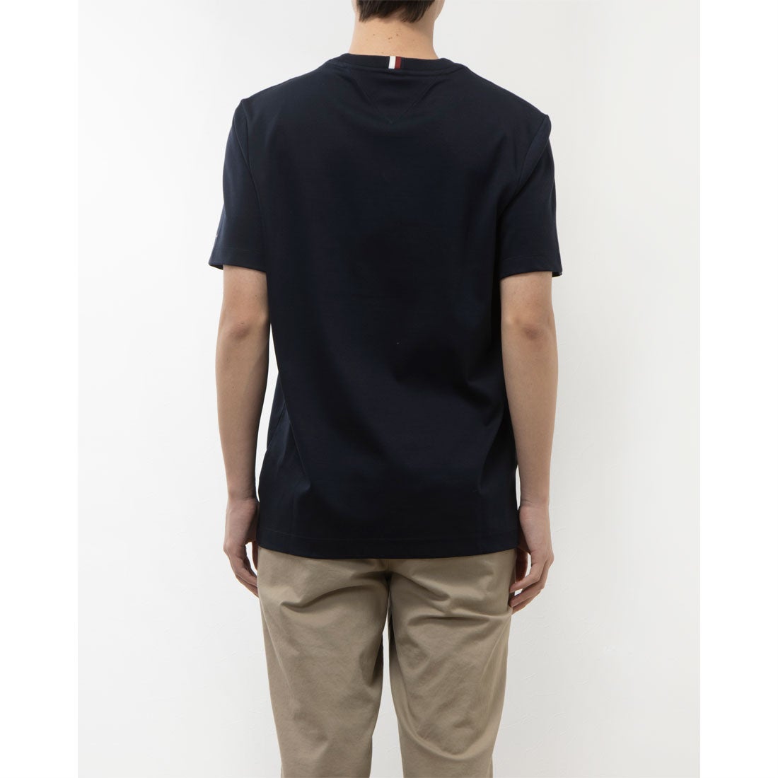 トミー ヒルフィガー TOMMY HILFIGER インターロックエンボスTシャツ （ネイビー） -アウトレット通販 ロコレット (LOCOLET)