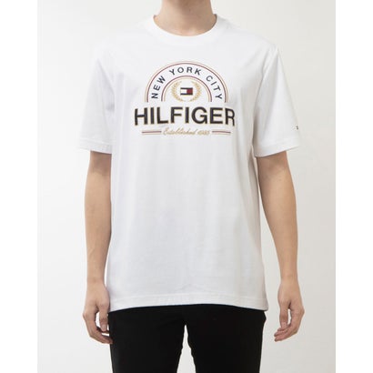 トミー ヒルフィガー TOMMY HILFIGER アイコニックヒルフィガーTシャツ （ホワイト）｜詳細画像