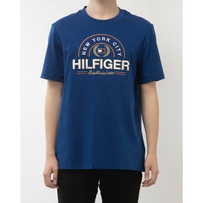 トミー ヒルフィガー TOMMY HILFIGER アイコニックヒルフィガーTシャツ （ブルー）｜詳細画像
