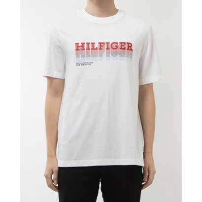 トミー ヒルフィガー TOMMY HILFIGER フェードヒルフィガーTシャツ （ホワイト）｜詳細画像