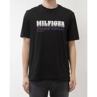 トミー ヒルフィガー TOMMY HILFIGER フェードヒルフィガーTシャツ （ブラック）｜詳細画像