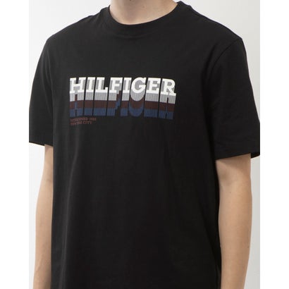 トミー ヒルフィガー TOMMY HILFIGER フェードヒルフィガーTシャツ （ブラック）｜詳細画像