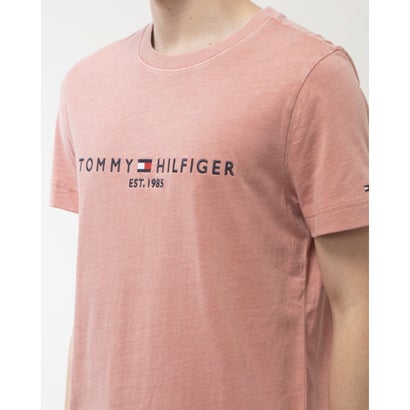 トミー ヒルフィガー TOMMY HILFIGER ガーメントダイトミーロゴTシャツ （ピンク）｜詳細画像