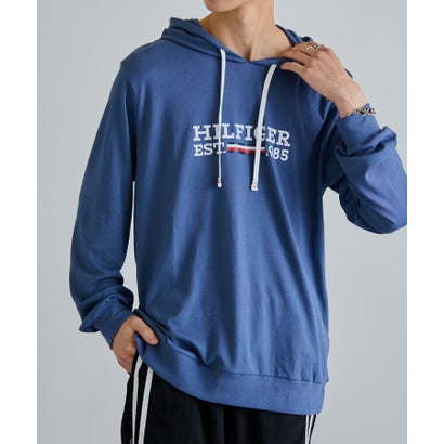 トミー ヒルフィガー TOMMY HILFIGER ロゴプリント パーカー 09T4505 （ブルー）｜詳細画像