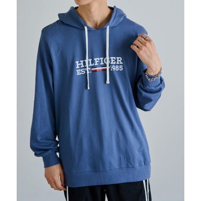 トミー ヒルフィガー TOMMY HILFIGER ロゴプリント パーカー 09T4505 （ブルー）｜詳細画像
