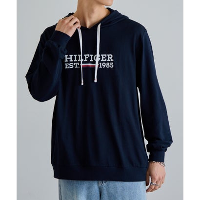 トミー ヒルフィガー TOMMY HILFIGER ロゴプリント パーカー 09T4505 （ネイビー）｜詳細画像